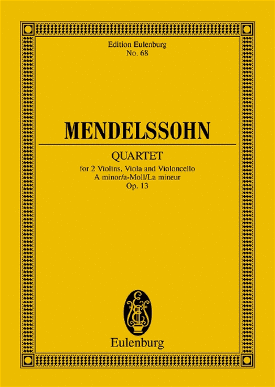 Book cover for String Quartet No. 2, Op. 13 in A Minor