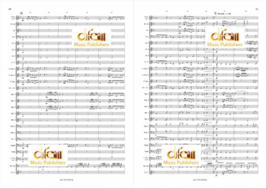 Highland Cathedral (with Bag Pipe ad lib.) Concert Band scores gallery preview page 6