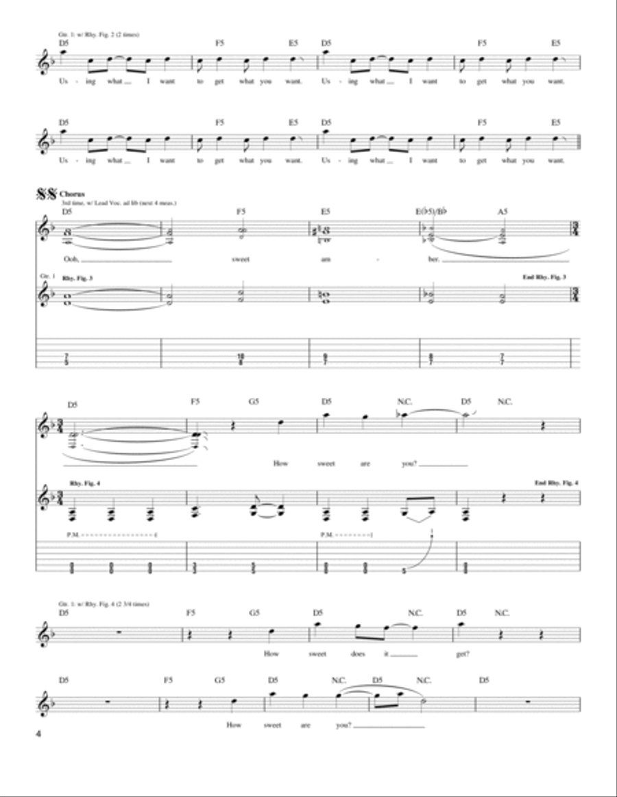 Sweet Amber Electric Guitar scores gallery preview page 4