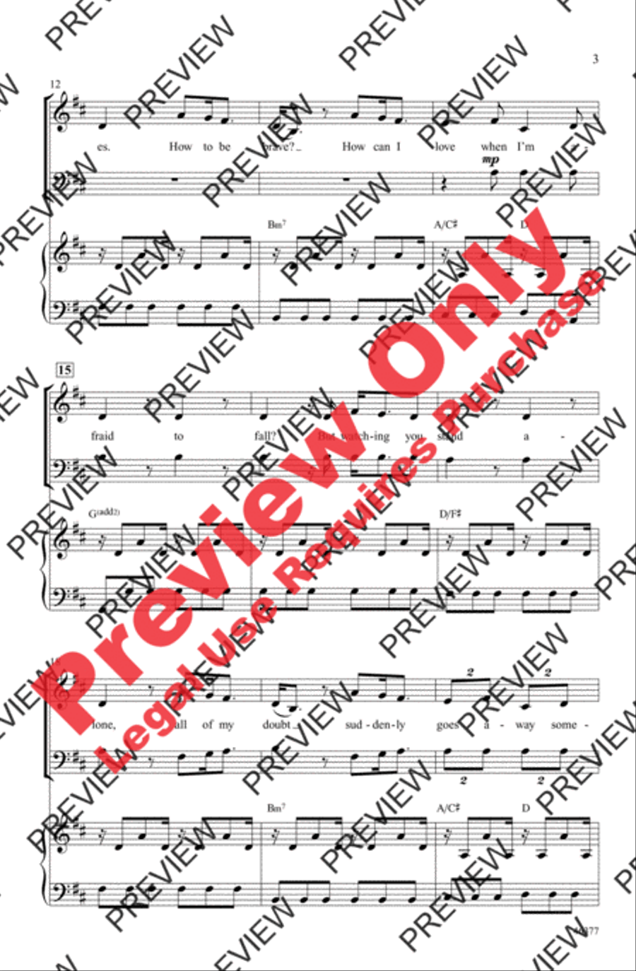 A Thousand Years A Thousand Years 4-Part scores gallery preview page 3
