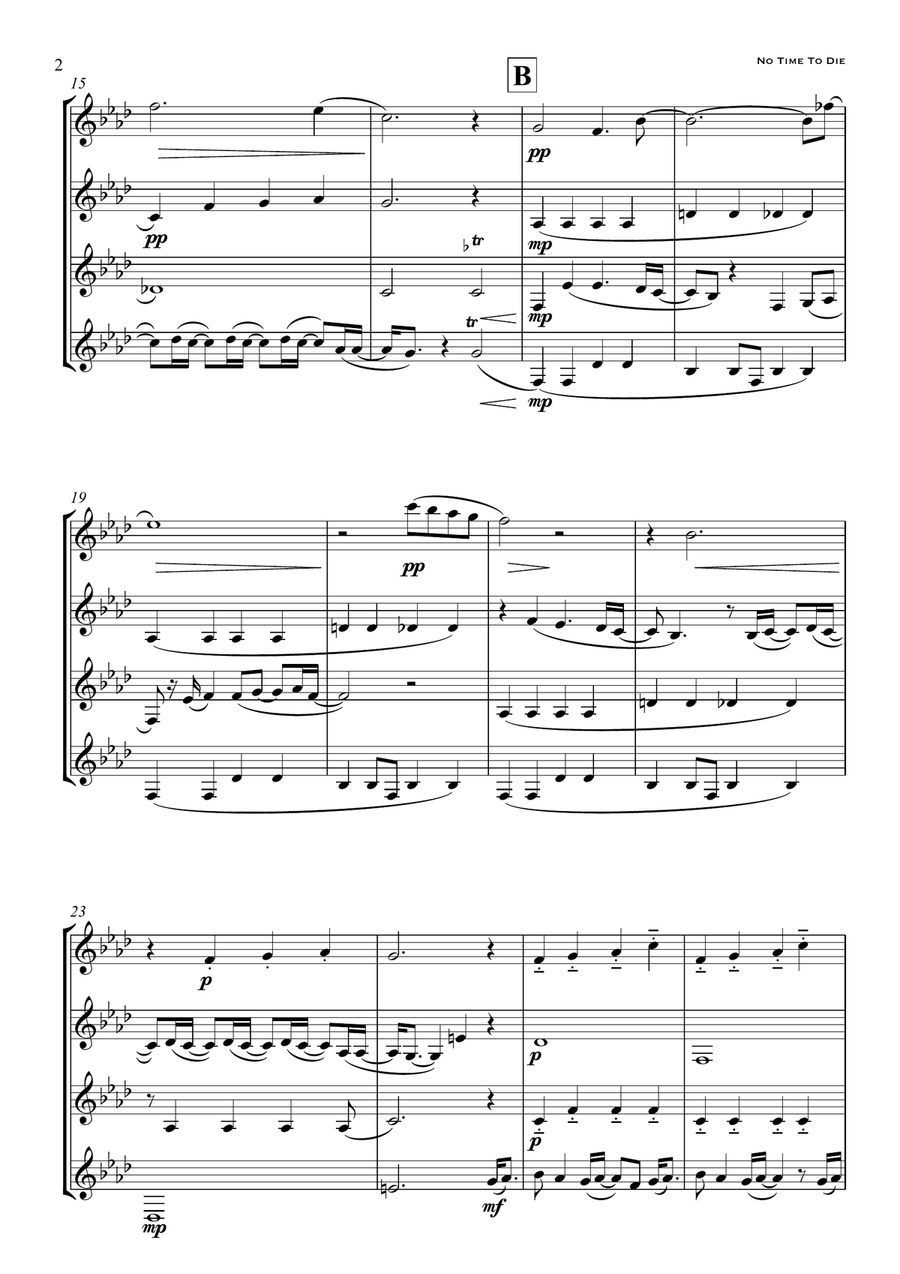 No Time To Die Woodwind Ensemble scores gallery preview page 2