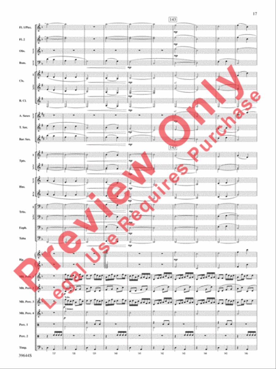 Laideronnette: Impératrice des Pagodes (from Ma mère l'oye) Concert Band scores gallery preview page 18