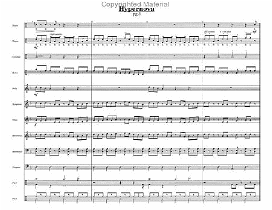Hypernova Percussion Ensemble scores gallery preview page 5