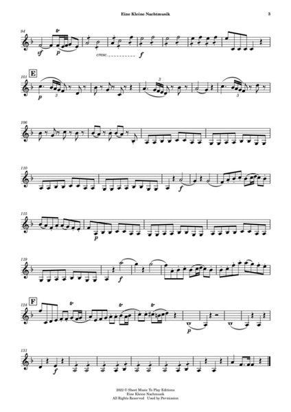 Eine Kleine Nachtmusik (1 mov.) - Brass Quartet (Individual Parts) image number null