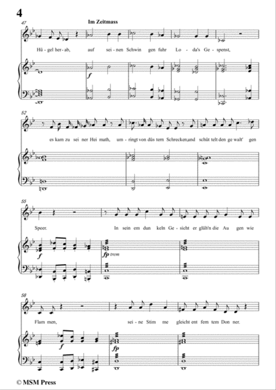 Schubert-Loda’s Gespenst,in g minor,D.150,for Voice and Piano Voice Solo scores gallery preview page 6