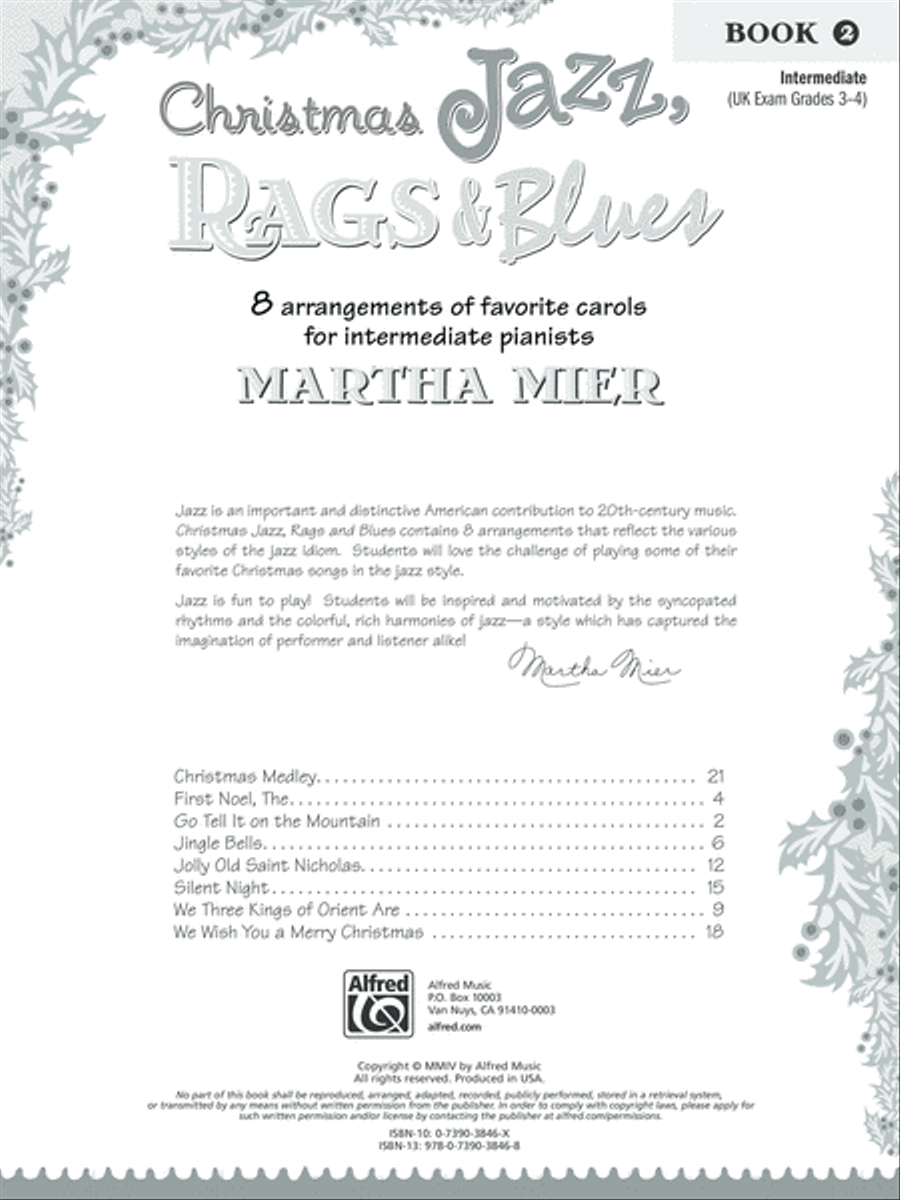 Christmas Jazz, Rags & Blues, Book 2 Piano Solo scores gallery preview page 2