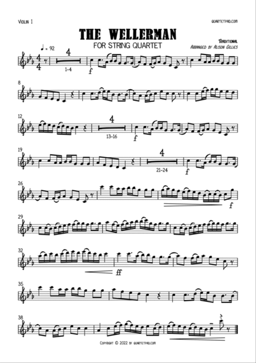 The Wellerman Sea Shanty - String Quartet String Quartet scores gallery preview page 4