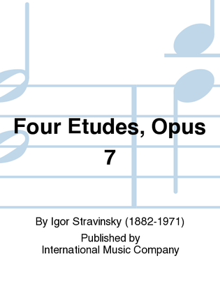 Book cover for Four Etudes, Opus 7