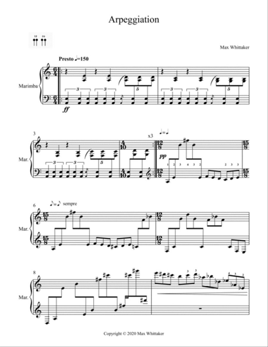 Arpeggiation Marimba scores gallery preview page 2