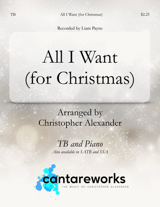 Book cover for All I Want (for Christmas)