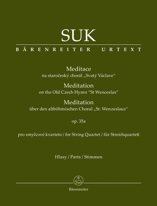 Book cover for Meditation on the Old Czech Hymn "St Wenceslas" for String Quartet op. 35a