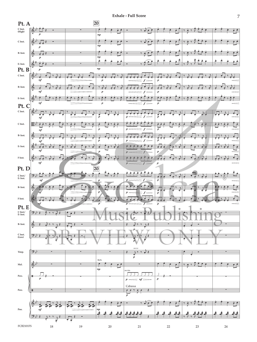 Exhale (Score) Exhale (Score) Concert Band scores gallery preview page 8