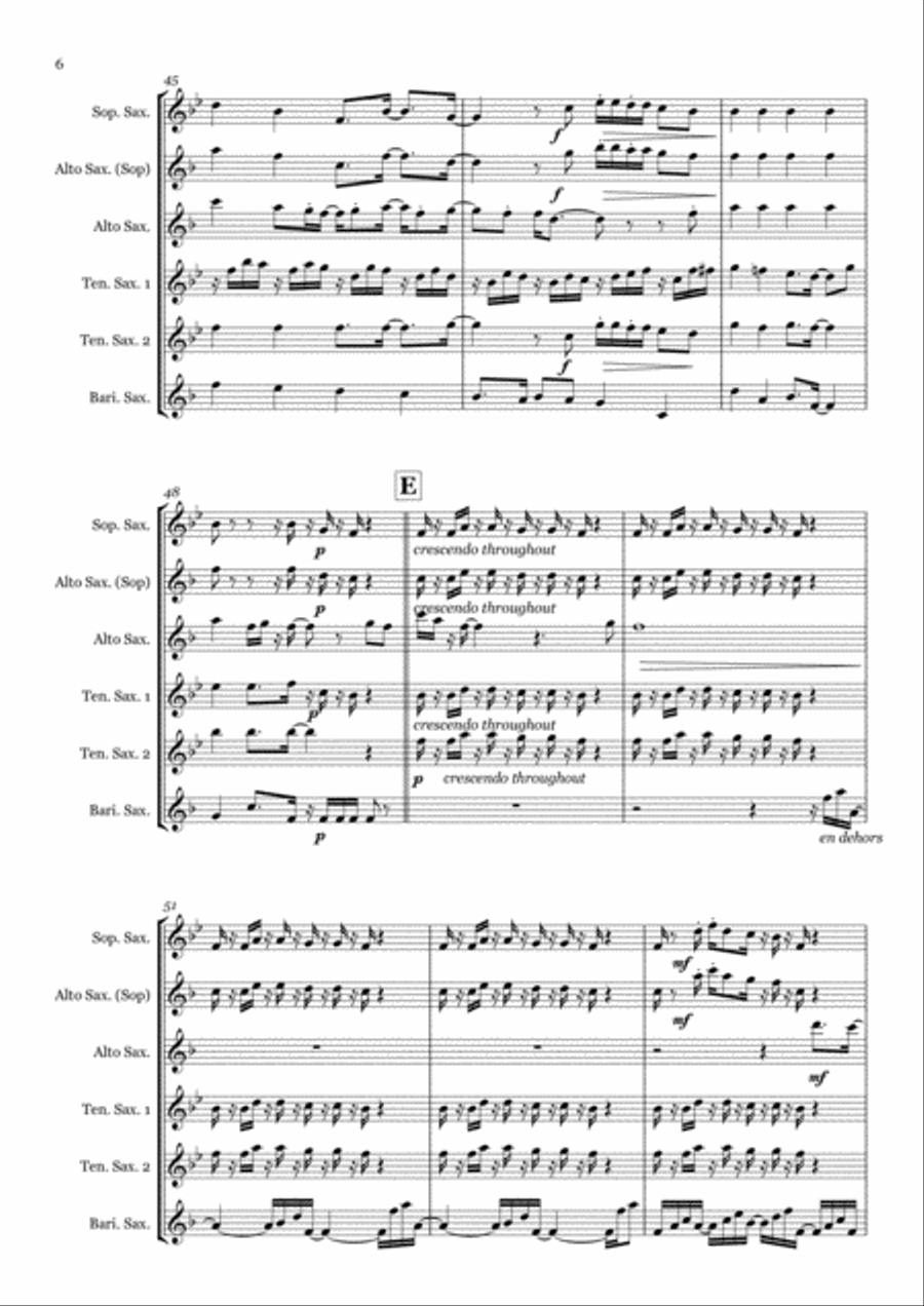 I Want You Back Saxophone Quintet scores gallery preview page 6