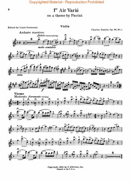 6 Airs Variés, Op. 89