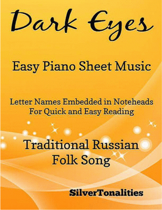 Book cover for Dark Eyes Easy Piano Sheet Music