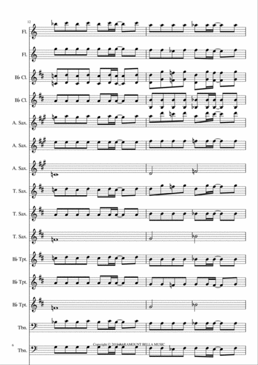 Teenage Mutant Ninja Turtles Brass Ensemble scores gallery preview page 6