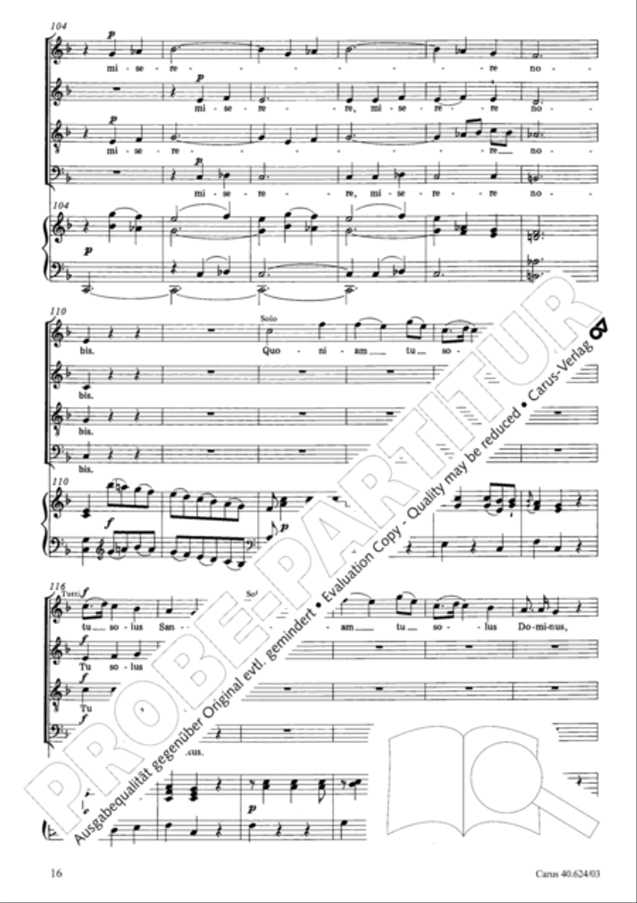 Missa brevis in F major Missa brevis in F major 4-Part scores gallery preview page 17