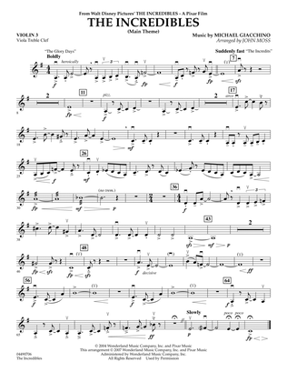 The Incredibles - Violin 3 (Viola T.C.)