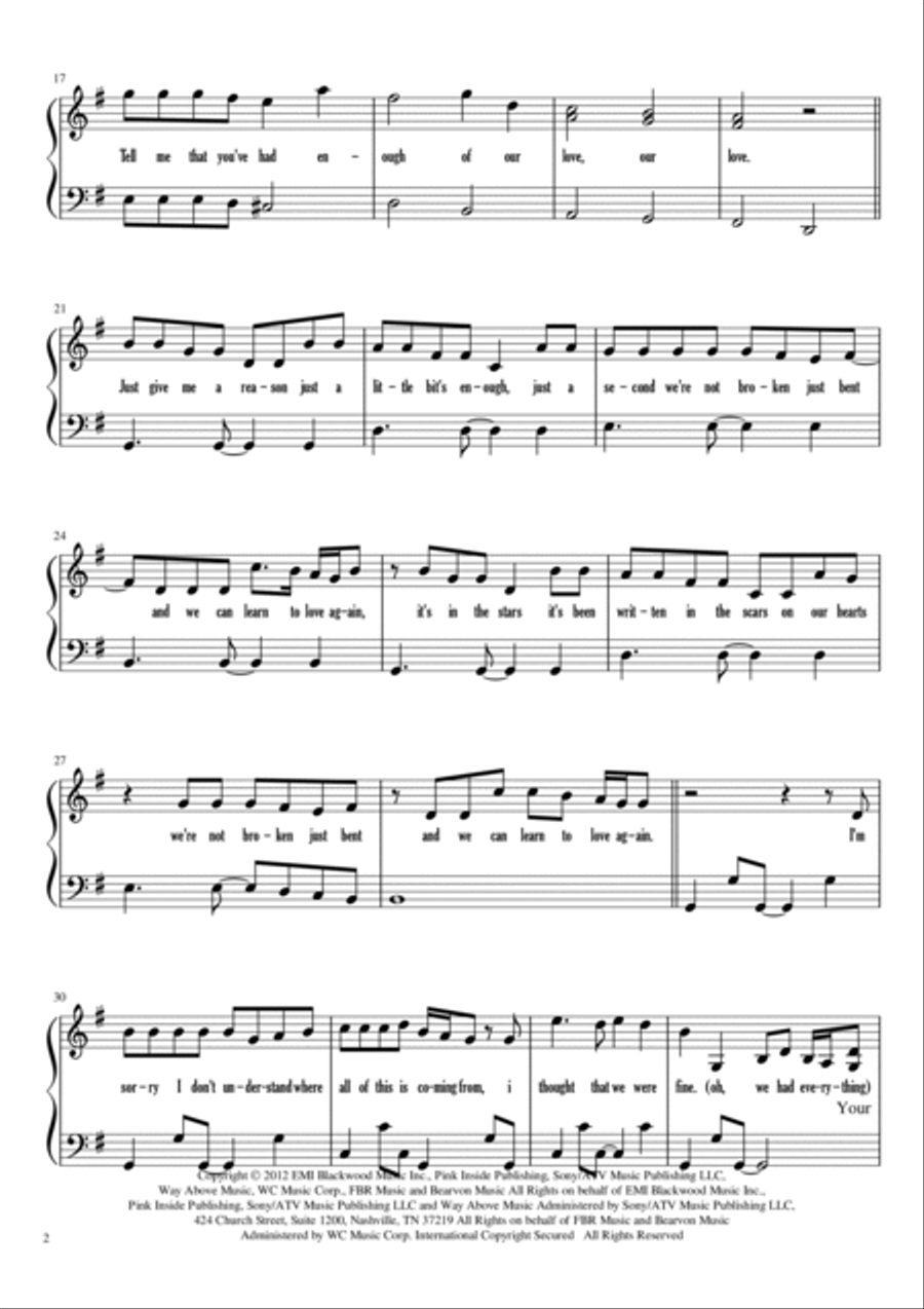Just Give Me A Reason Just Give Me A Reason Voice scores gallery preview page 2