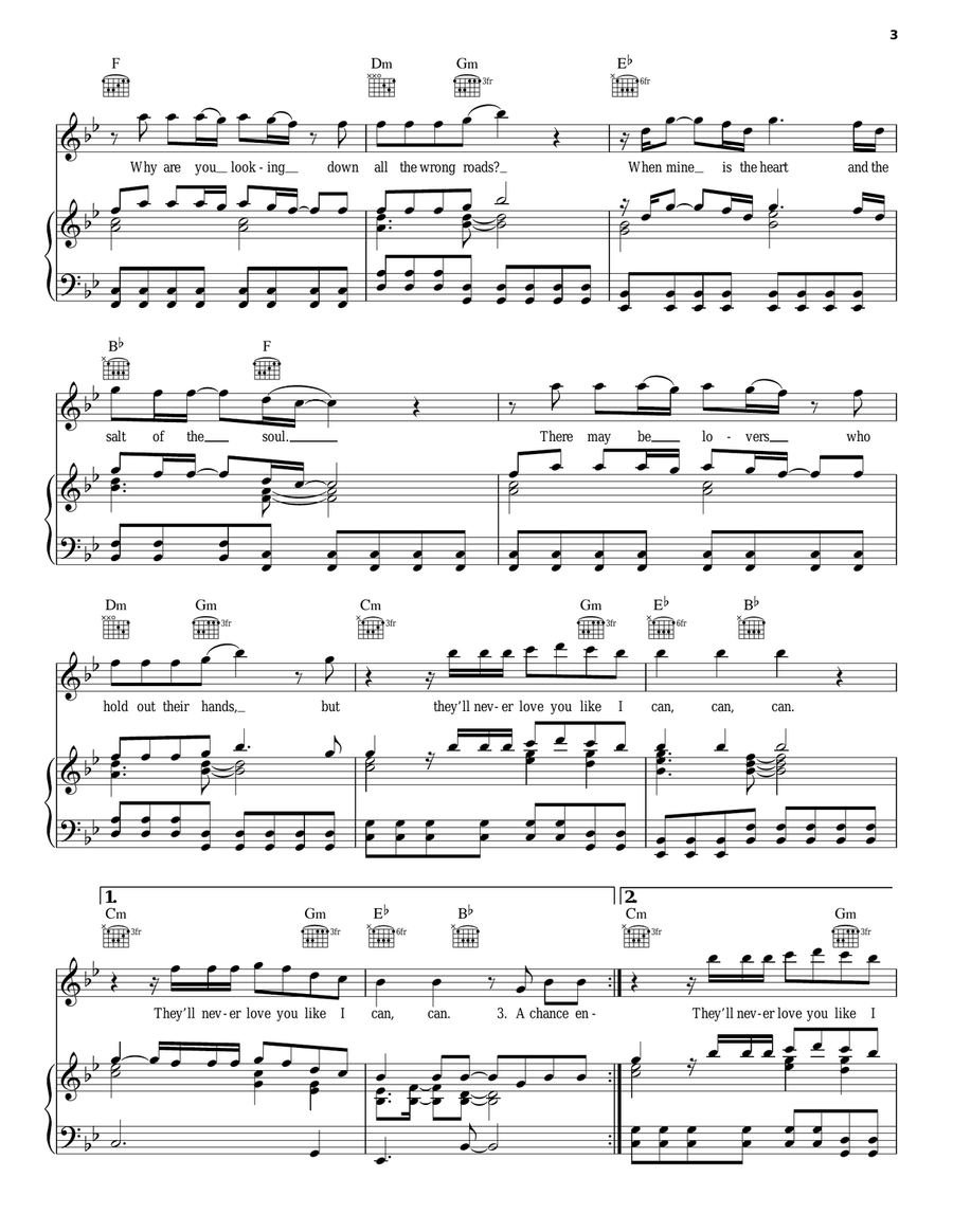 Like I Can Like I Can Piano, Vocal, Guitar scores gallery preview page 3