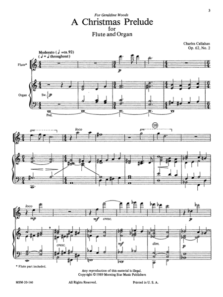 A Christmas Prelude for Flute and Organ (Downloadable)