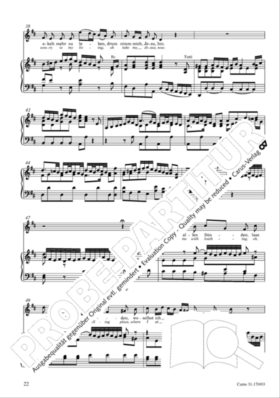 O blessed rest, o welcome heart's delight (Vergnugte Ruh, beliebte Seelenlust) Flute scores gallery preview page 23