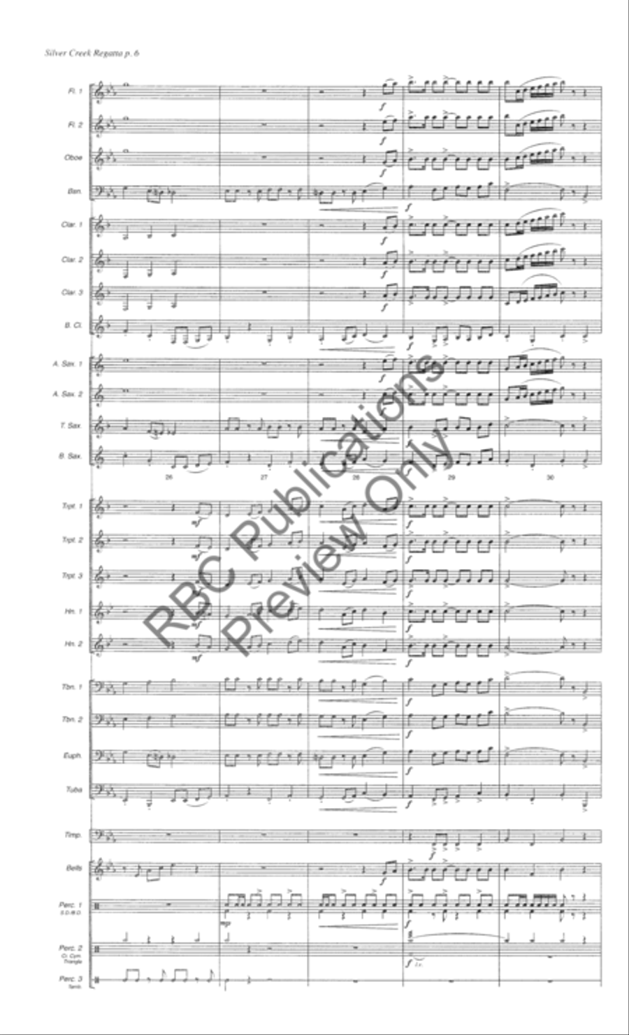 Silver Creek Regatta Concert Band scores gallery preview page 9