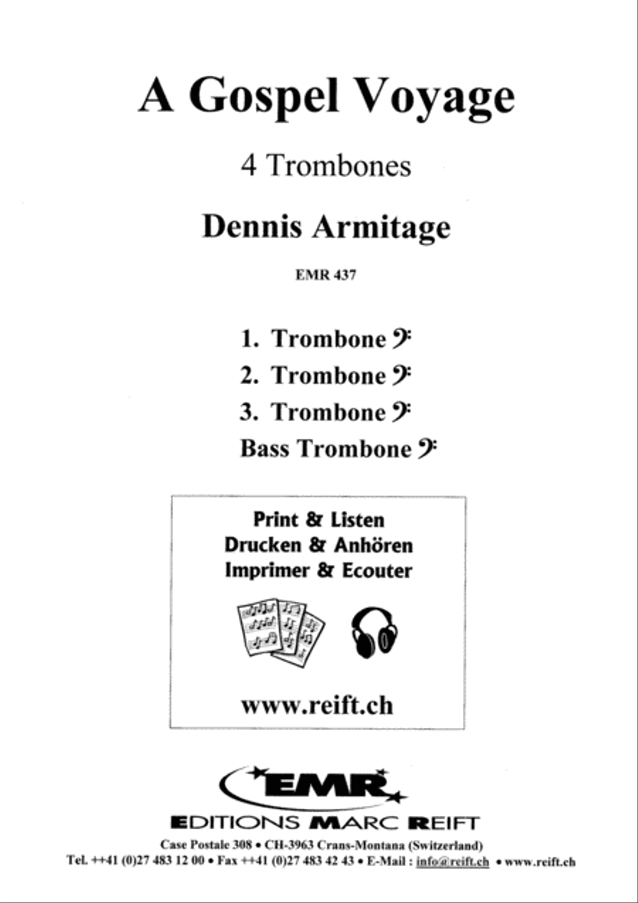 A Gospel Voyage Trombone Quartet scores gallery preview page 2