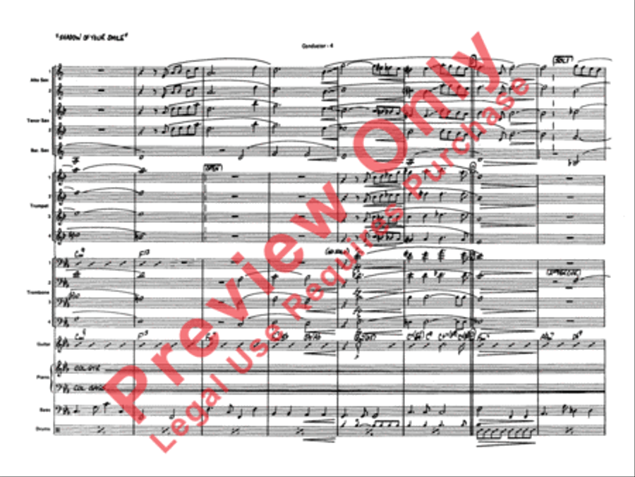 The Shadow of Your Smile (from The Sandpiper) Jazz Ensemble scores gallery preview page 6