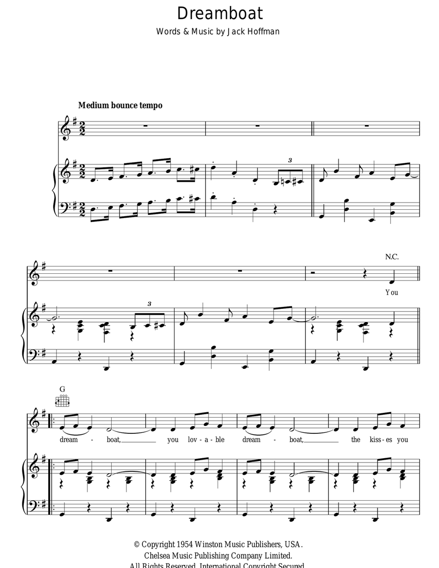 Dreamboat Guitar scores gallery preview page 1