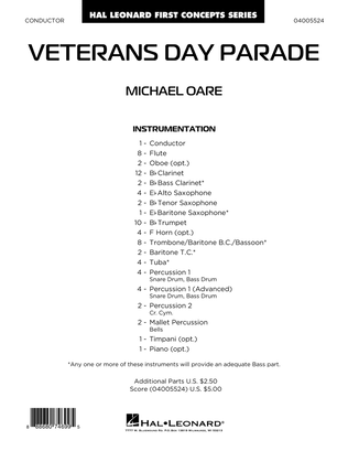 Veterans Day Parade - Conductor Score (Full Score)