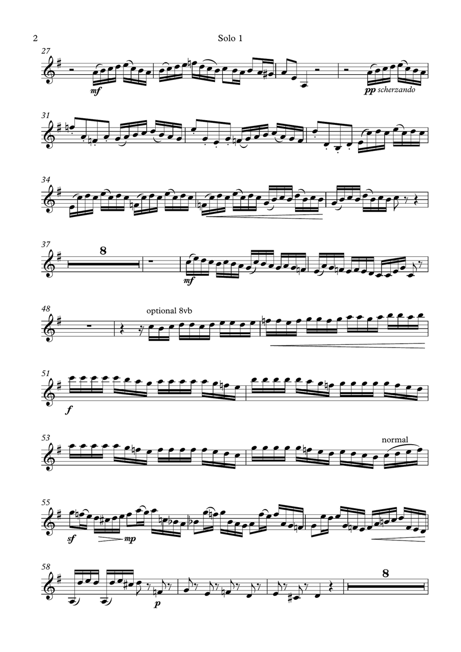 Vivaldi Double Cello Concerto for Two Brass Instruments in Bb Treble clef or C Bass Clef Trombone scores gallery preview page 2