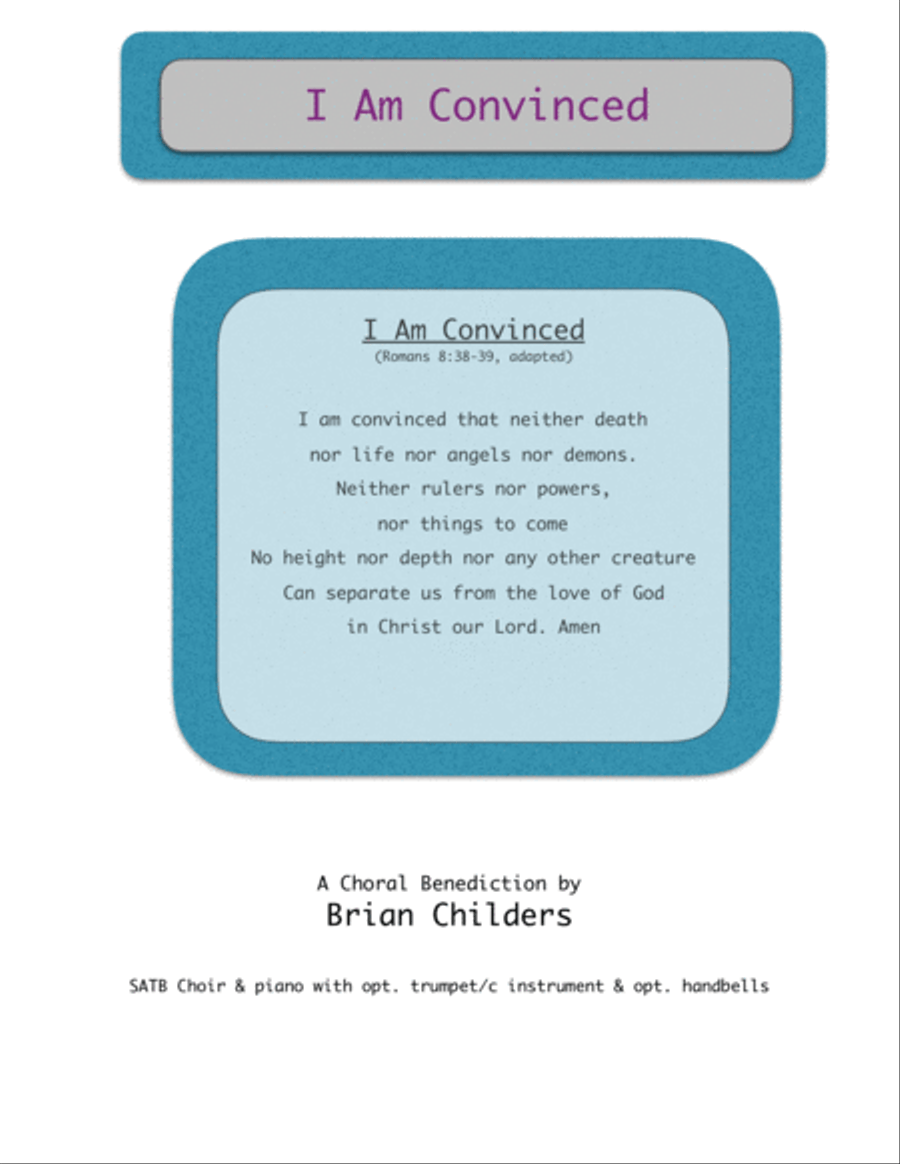 I Am Convinced I Am Convinced 4-Part scores gallery preview page 1