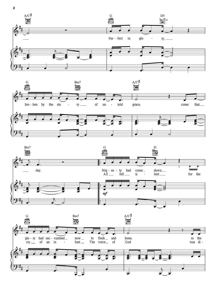 Born To Die Piano, Vocal, Guitar scores gallery preview page 2