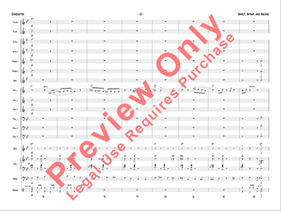 Shout, Stomp, and Swing! Jazz Ensemble scores gallery preview page 13