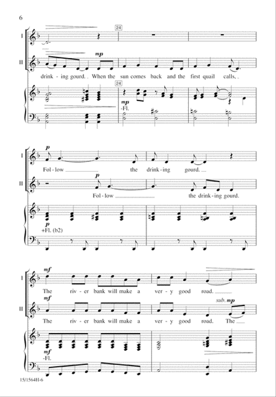 The Drinking Gourd 2-Part scores gallery preview page 6