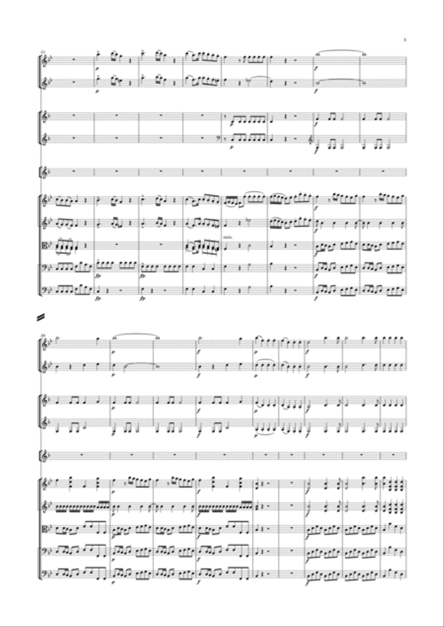 Pfeiffer - Basset Horn Concerto in B flat major Full Orchestra scores gallery preview page 5