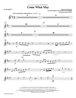 Book cover for Come What May (from Moulin Rouge) (arr. Mac Huff) - Bb Trumpet 1