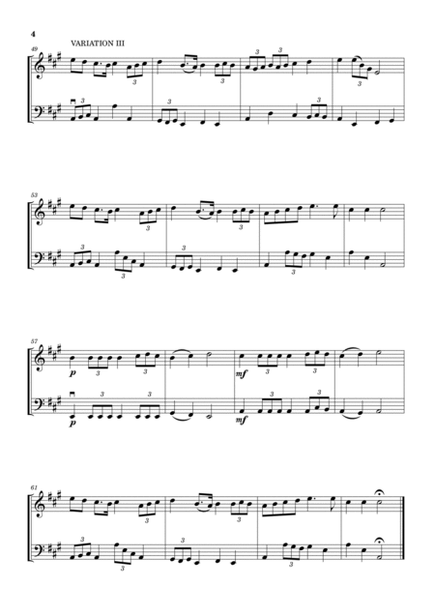 Lightly Row (Theme with 3 Easy Variations) - For Oboe and Cello image number null