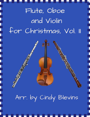 Book cover for Flute, Oboe and Violin for Christmas, Vol. II
