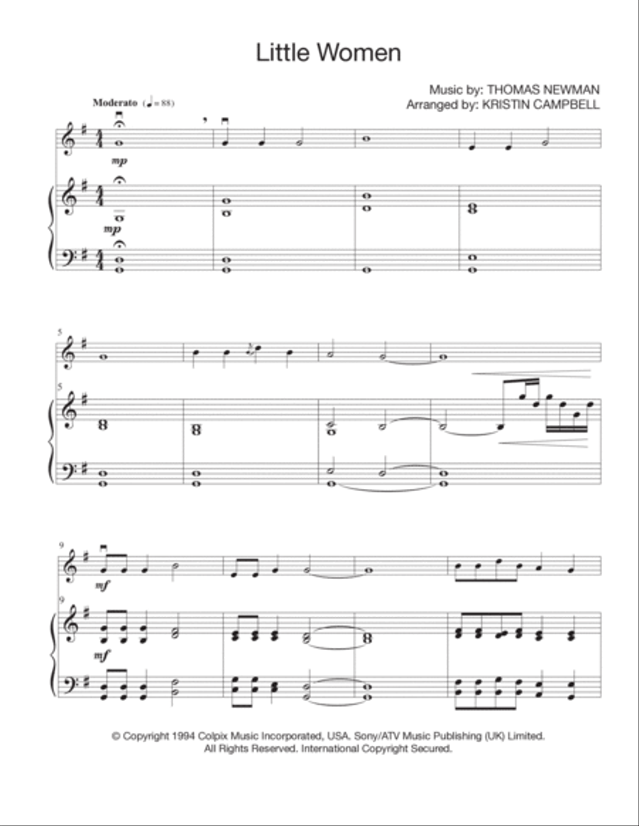 Little Women Theme Violin Solo scores gallery preview page 2