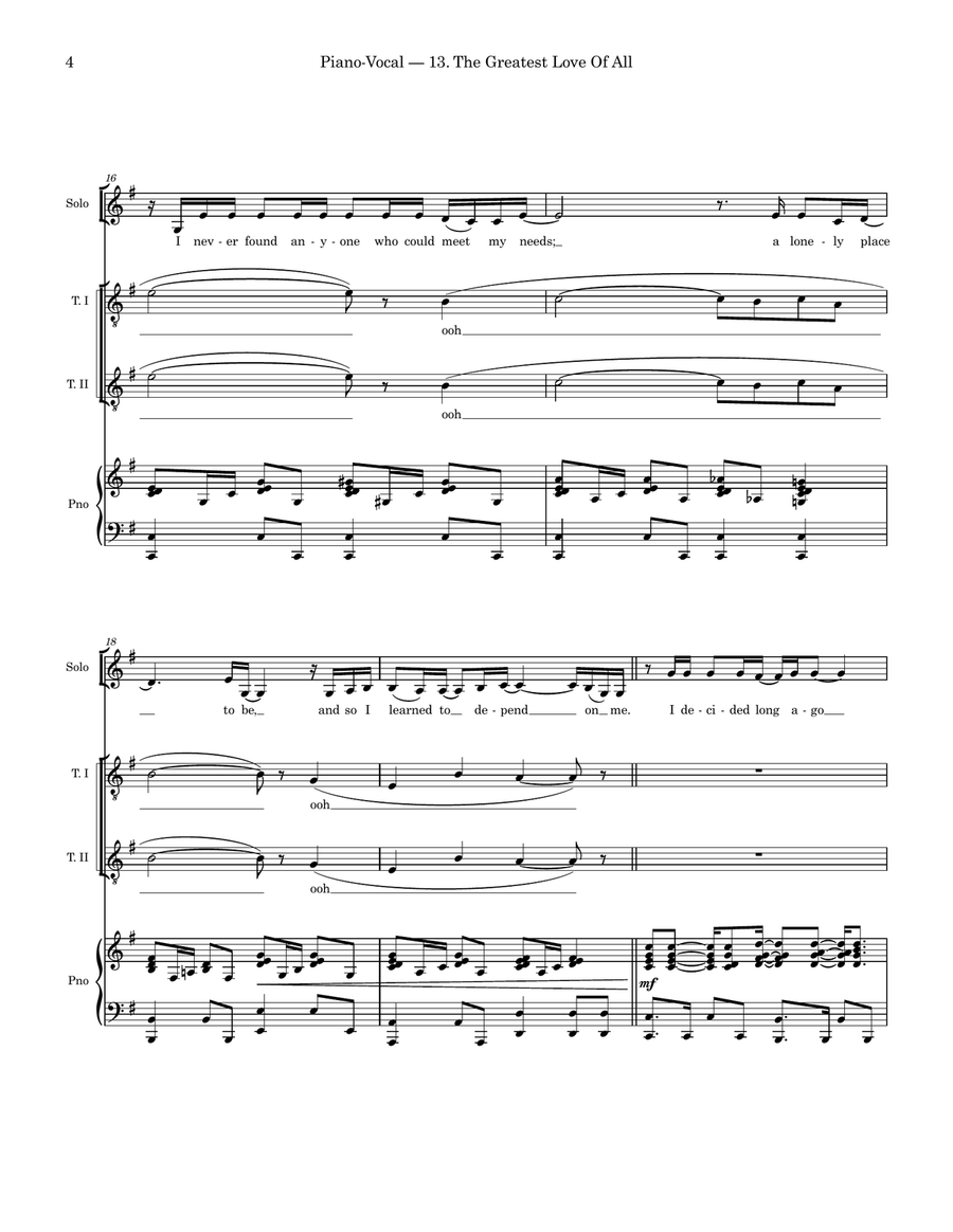 The Greatest Love Of All The Greatest Love Of All TTBB scores gallery preview page 4