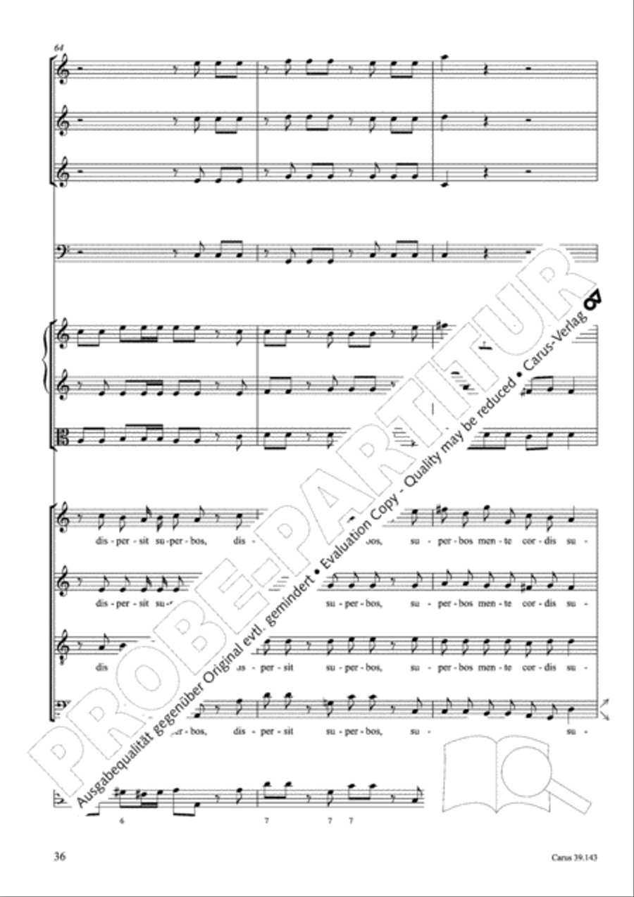 Magnificat in C major 4-Part scores gallery preview page 37