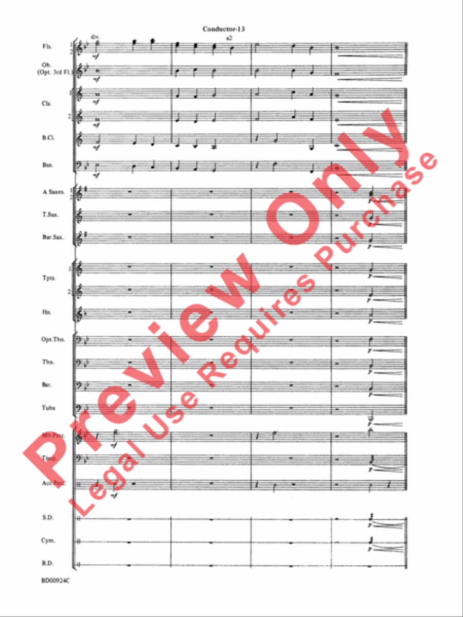 Affirmation Overture Concert Band scores gallery preview page 15