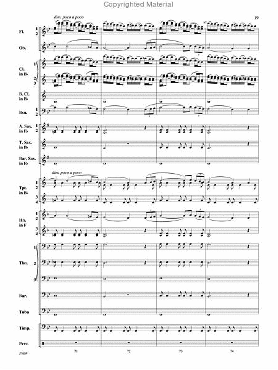Triumphal Ode Concert Band scores gallery preview page 20