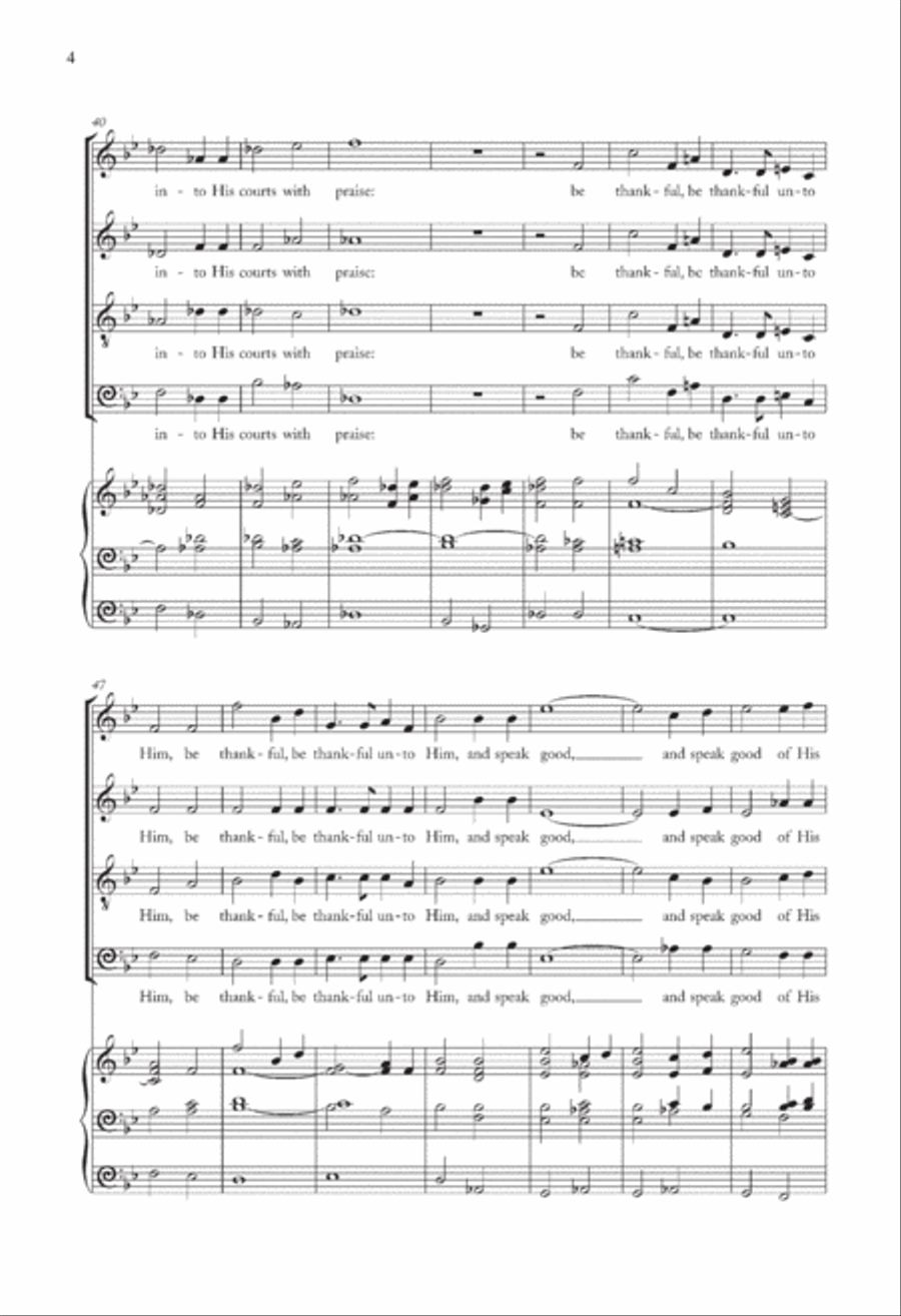 Jubilate Deo In B Flat, Op. 10 4-Part scores gallery preview page 4