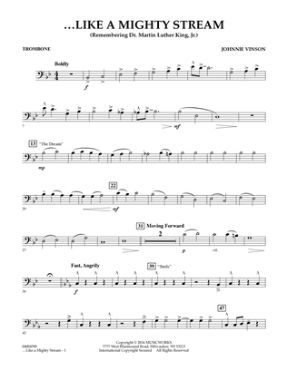 Like a Mighty Stream (for Concert Band and Narrator) - Trombone