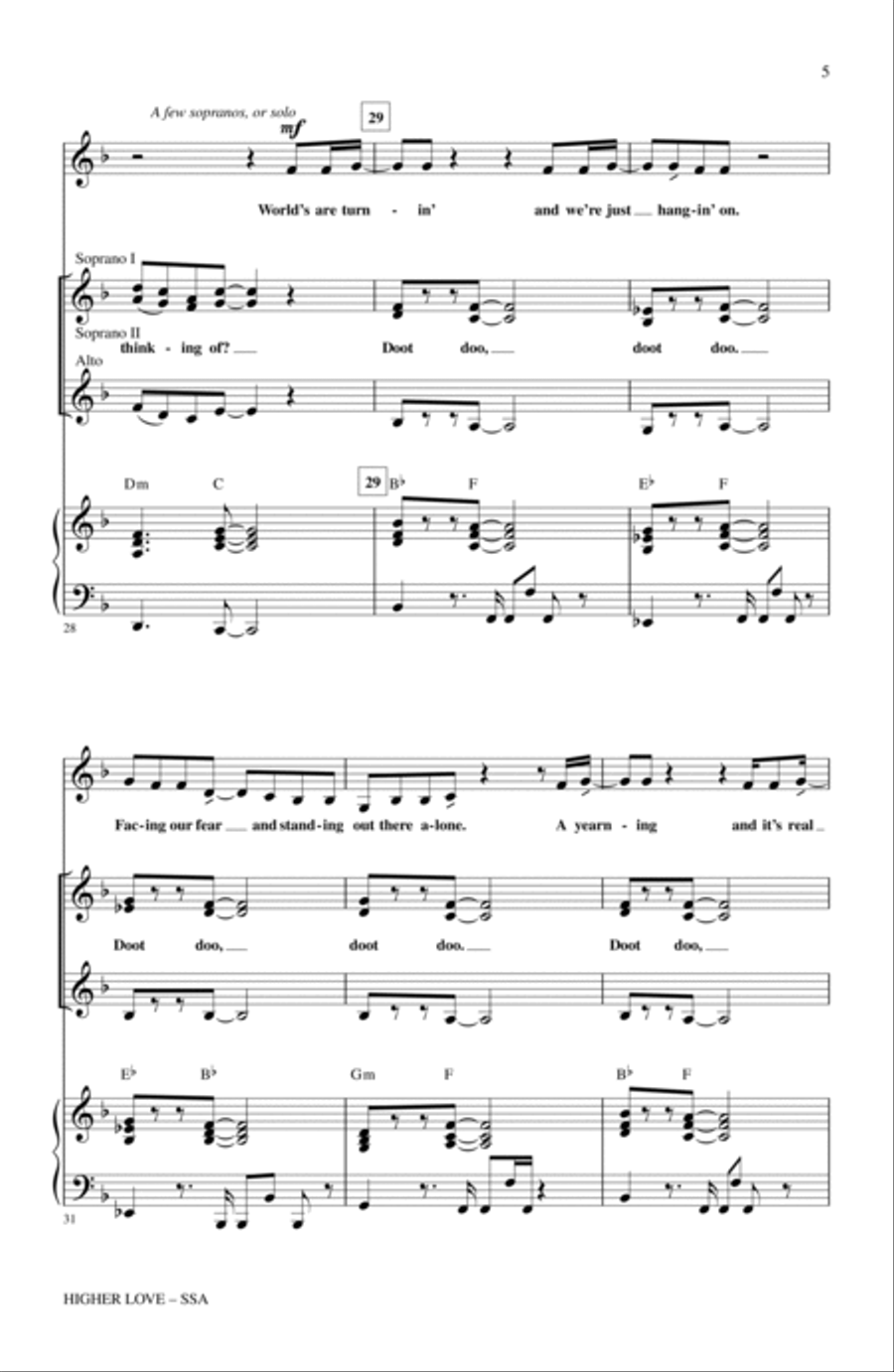 Higher Love SSA scores gallery preview page 4