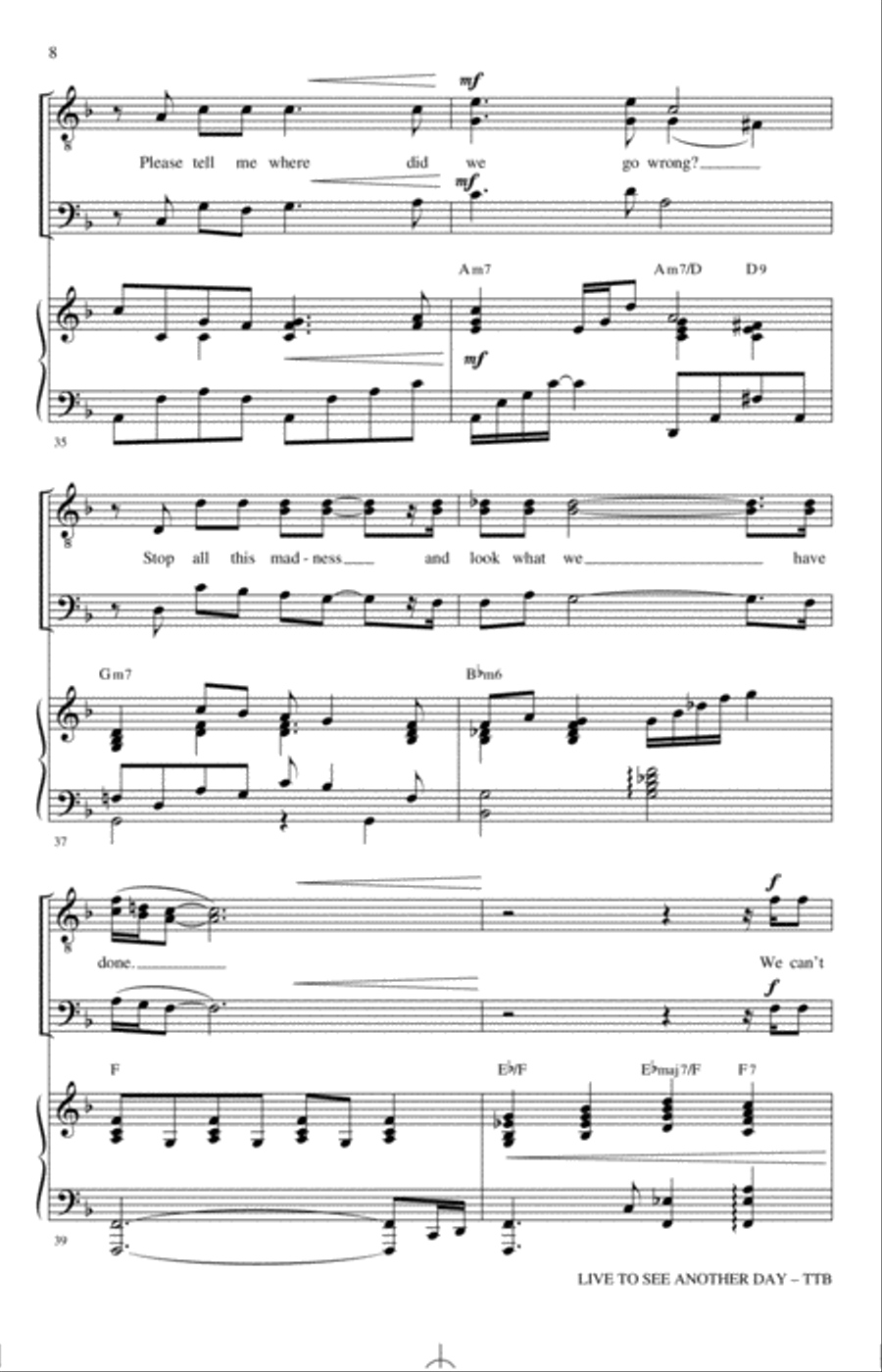 Live To See Another Day (arr. Mark Hayes) TTBB scores gallery preview page 6