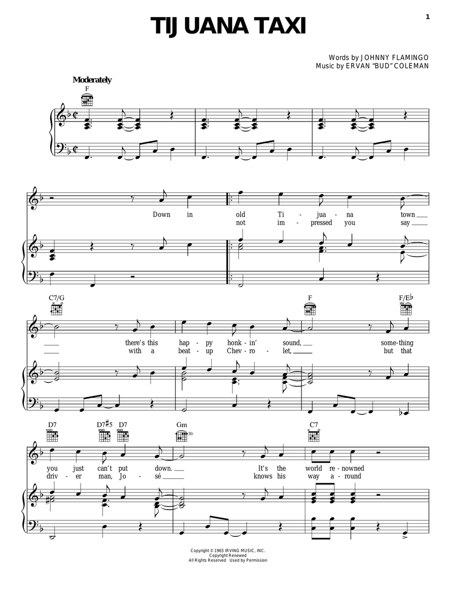 Tijuana Taxi Tijuana Taxi Acoustic Guitar scores gallery preview page 1